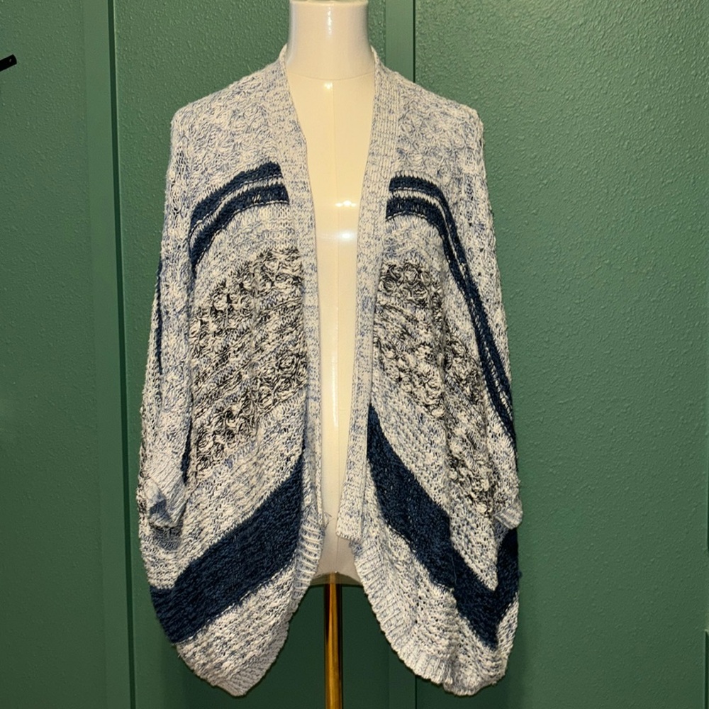 women's cable knit shawl, blanket sweater